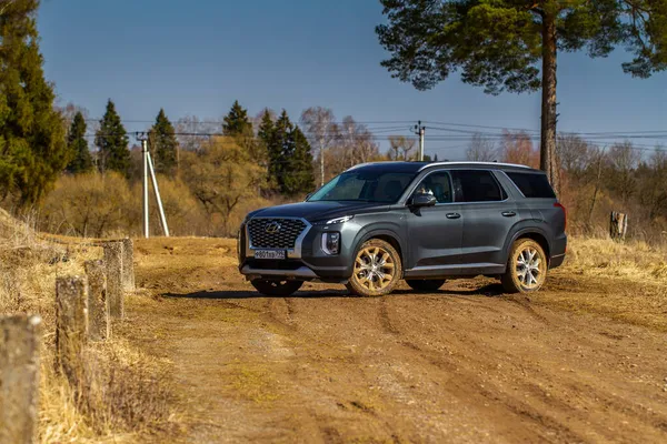 Moscú Rusia Abril 2021 Hyundai Palisade Lx2 Vista Exterior Hyundai — Foto de Stock