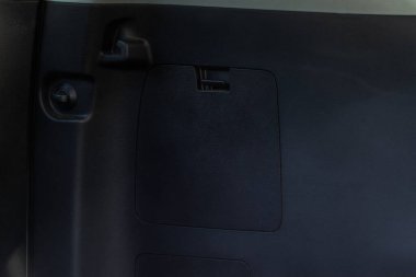 Araba bagajı. Organizatör bagajda. Temiz ve boş bir araba bagajı