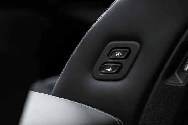 Panel Control Ajuste Eléctrico Del Asiento Del Coche Vista Cerca —  Fotos de Stock