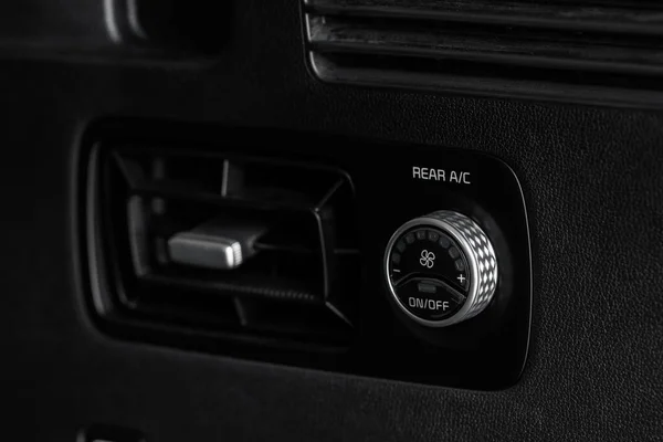 Πίνακας Ελέγχου Αυτοκινήτου Κλιματιστικό Ταμπλό Μοντέρνα Κουμπιά Εσωτερικό Κλιματισμού Αυτοκινήτου — Φωτογραφία Αρχείου