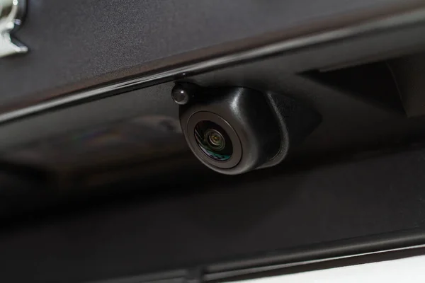 Close Weergave Van Achteruitkijk Parkeerhulp Videocamera Auto Moderne Achteraanzicht Cameara — Stockfoto