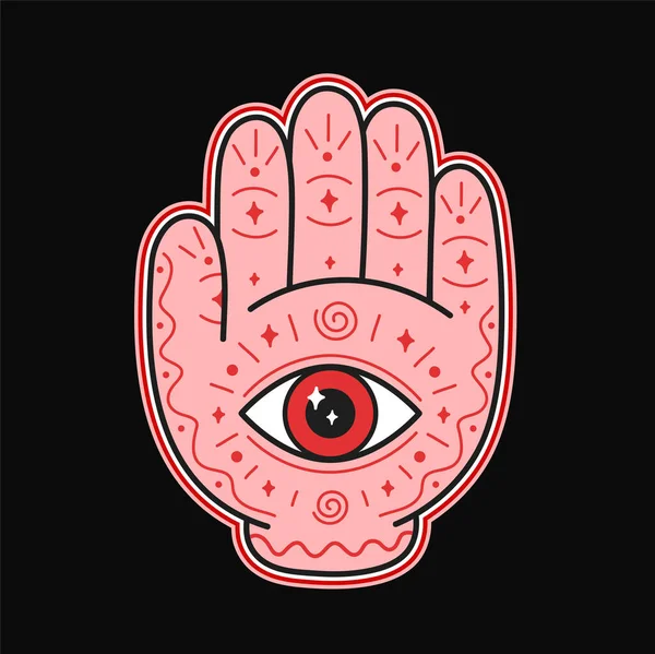 Hand Open Eye Vector Illustration Art — Image vectorielle