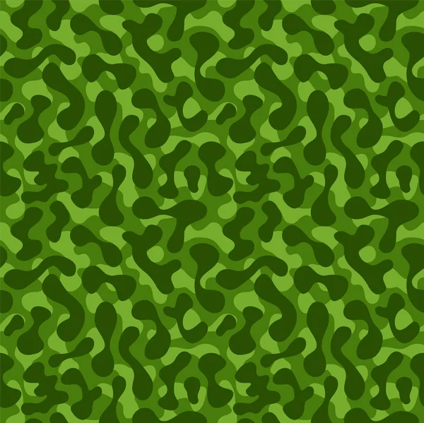 Army Green Camouflage Seamless Pattern Art Vector Style Cartoon Illustration — Vetor de Stock