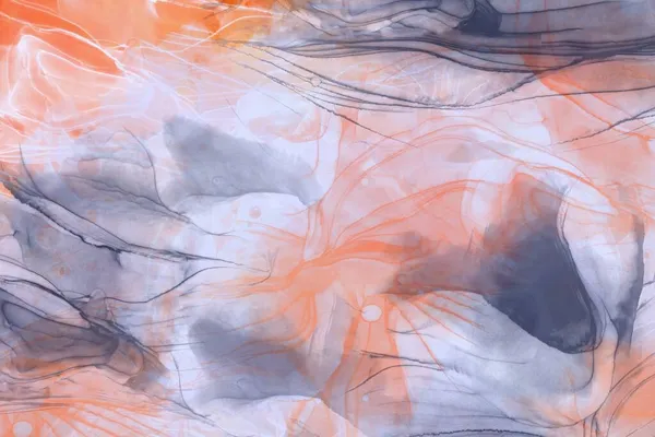 酒精油墨工艺中的天然抽象流体艺术绘画 混合各种颜色 产生透明的波浪 — 图库照片