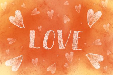 Resimli suluboya arkaplan resmi: Aşk. Sevgililer Günü konsepti.