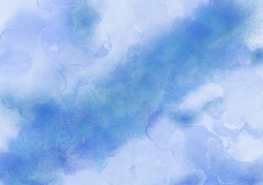 Soyut mavi illüstrasyon arkaplanı, kopya alanı için bulutlu duvar kağıdı 