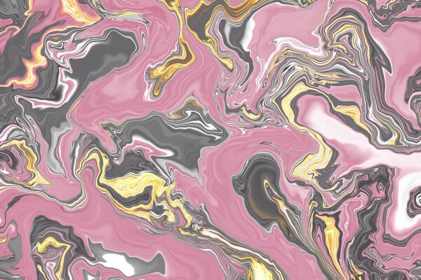 Abstract Flowing Waves Fluid Paint Wallpaper Copy Space Stock Image