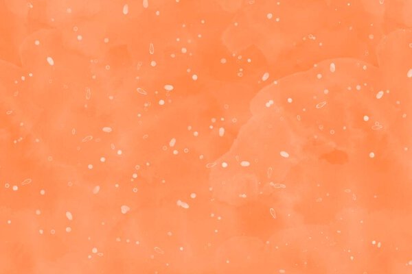 Orange Watercolor Abstract Background Dots Copy Space Stock Photo