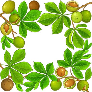 Beyaz arkaplanda mongongo vektör çerçevesi