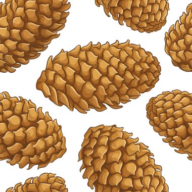 Köknar ağacı konileri deseni