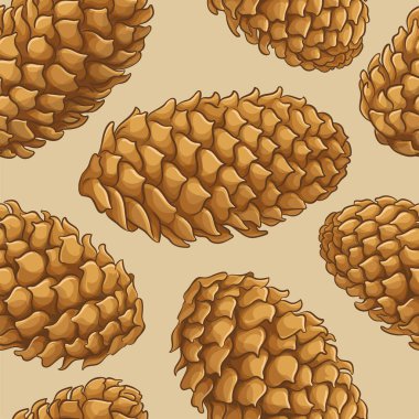 Köknar ağacı konileri deseni