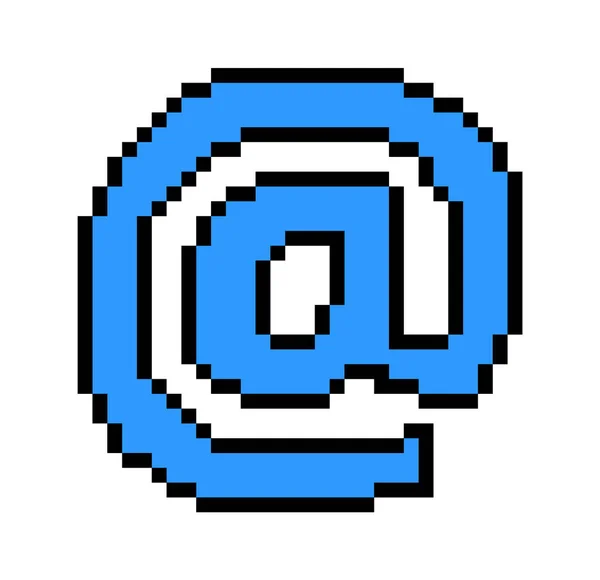Blue Emoticon Σύμβολο Εικονογράφηση Φορέα Σχεδιασμού Pixel Art — Διανυσματικό Αρχείο