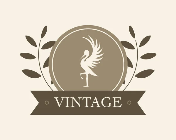 Sinais Vintage Elementos Sobre Fundo Branco Clássico Vintage Retro Elementos — Vetor de Stock