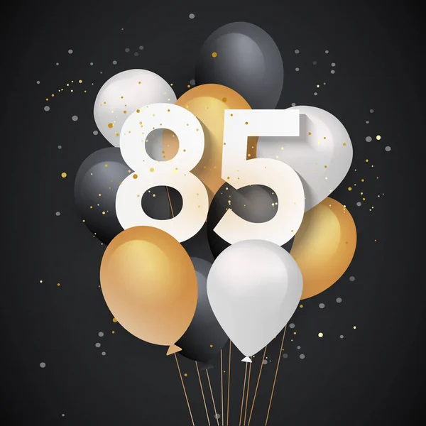 Gelukkige 85Ste Verjaardag Ballonnen Wenskaart Achtergrond Jaar Jubileum 85Ste Viering — Stockvector