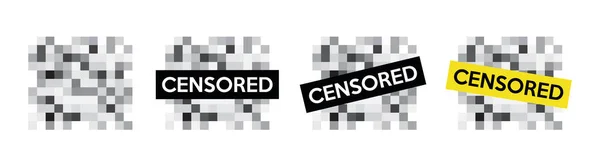 Ställ Censurerad Bar Isolerad Vit Bakgrund Censored Tecken Koncept Vektorbestånd — Stock vektor