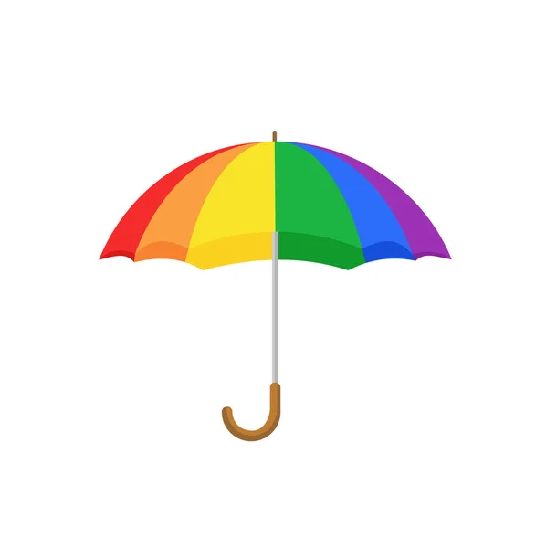 Rainbow Umbrella Isolated White Background Umbrella Rainbow Colors Vector Stock — Stock Vector