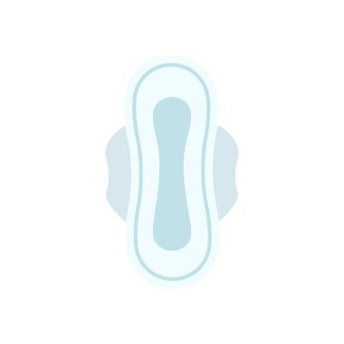 Kadın hijyenik pedi beyaz arka planda izole edilmiş. Kadın hijyen ürünleri. Hijyenik ped. Vektör deposu