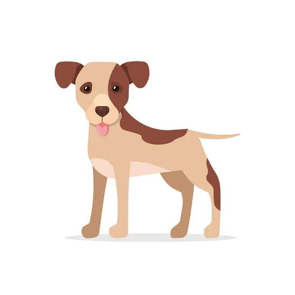 Cute Puppy Dog Isolated White Background Vector Stock — Stock vektor