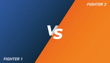 Versus background. Sport competition. Game fight battle. Versus screen banner. Vector stock