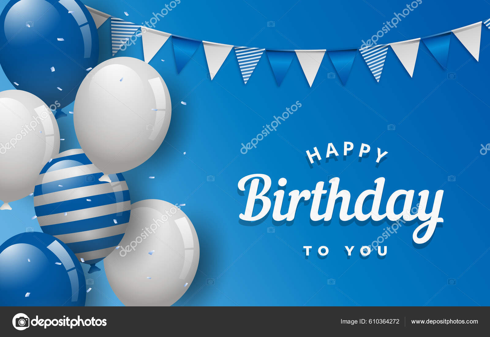 Realistischer Geburtstags Hintergrund Mit Luftballons Und Konfetti Glückwunsch Zum Geburtstag 