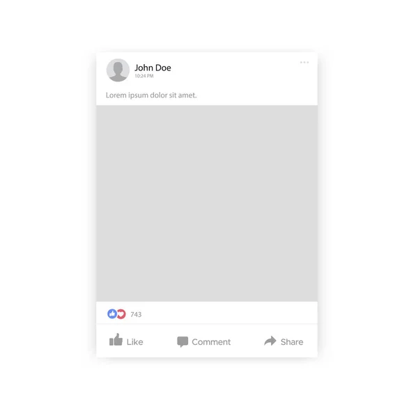 Фоторамка Социальной Сети Белом Фоне Современный Дизайн Векторный Сток — стоковый вектор