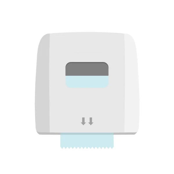 Papierhandtuchspender Isoliert Auf Weißem Hintergrund Serviettenspender Für Öffentliche Toiletten Hygienekonzept — Stockvektor