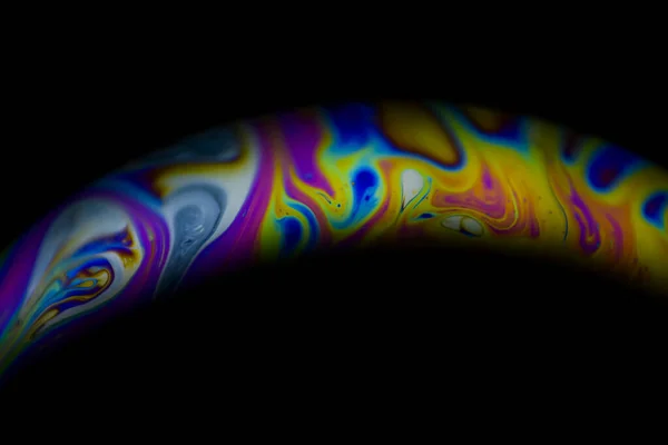 Абстрактная Многоцветная Психоделическая Планета Вселенной Мыльный Пузырь Крупным Планом Инопланетная — стоковое фото