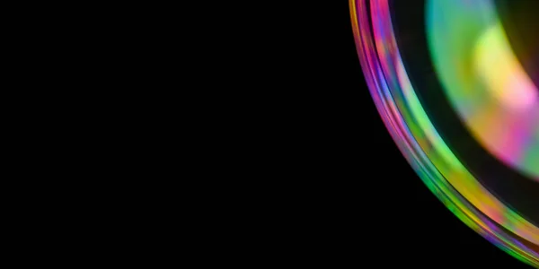 Multicolor Psychedelic Alien Planet Spectrum Reflection Lens Dark Background Close — Stockfoto