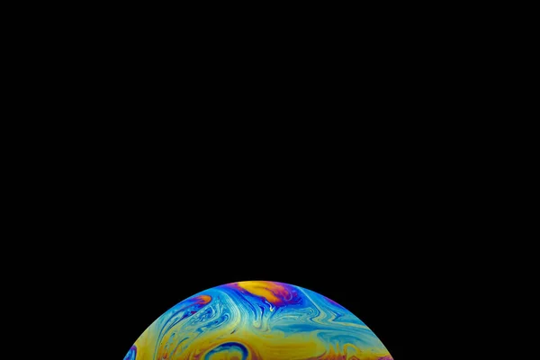 Soap Bobble Close Multicolor Psychedelic Alien Planet Atmosphere Darkness Universe — Fotografie, imagine de stoc