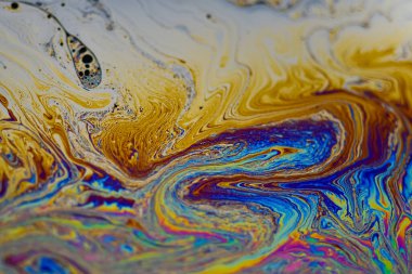 Sabunun canlı renkli çok renkli psikedelik yüzeyi yakın plan foto foto.