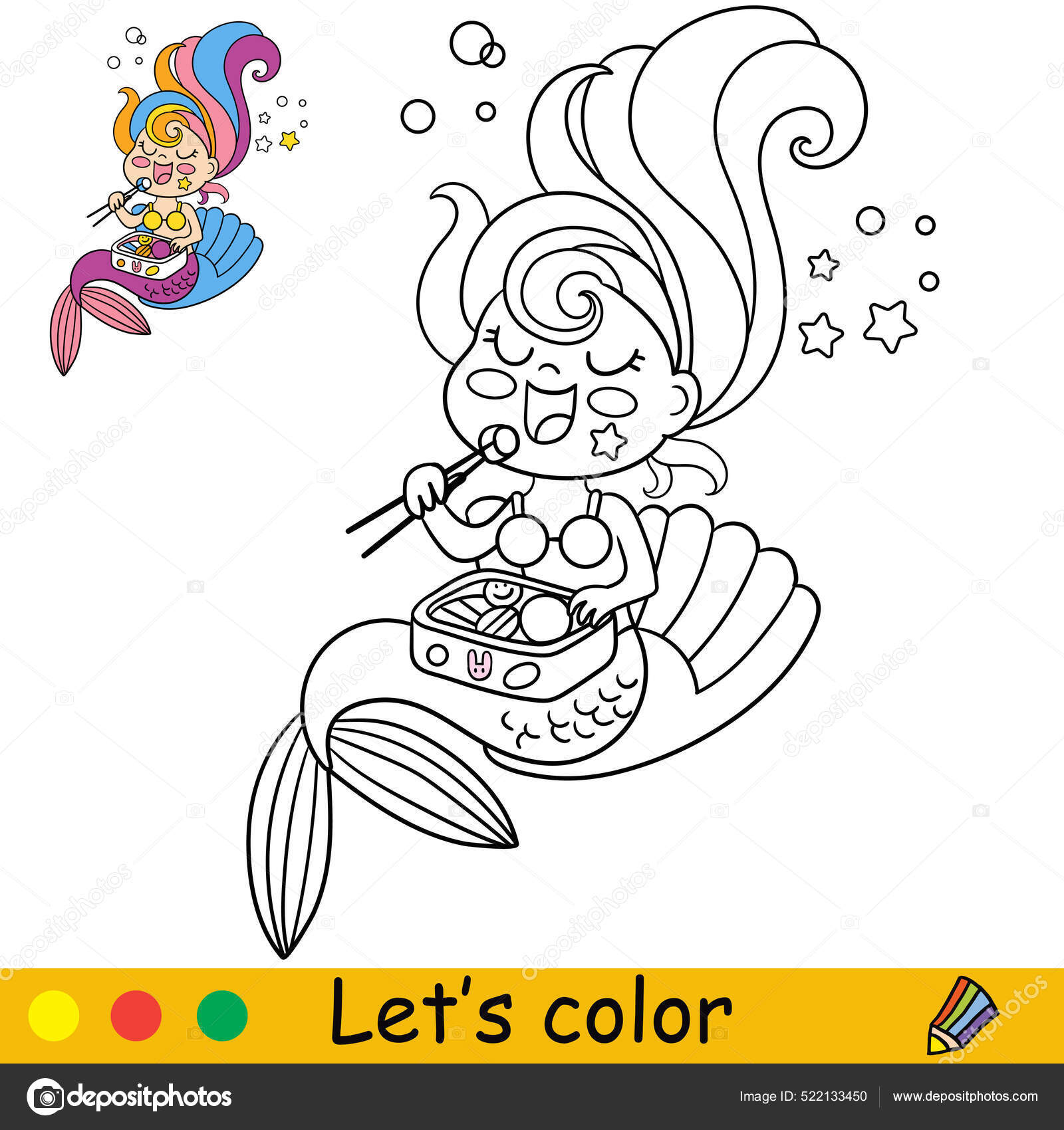 Desenhos para colorir de cabeça de sereia com lanterna - Desenhos para  colorir gratuitos para impressão