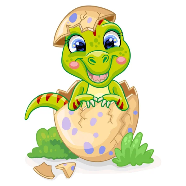 Τυραννόσαυρος Που Κάθεται Στο Αυγό Ωραίος Χαρακτήρας Καρτούν Εικονογράφηση Διάνυσμα — Διανυσματικό Αρχείο