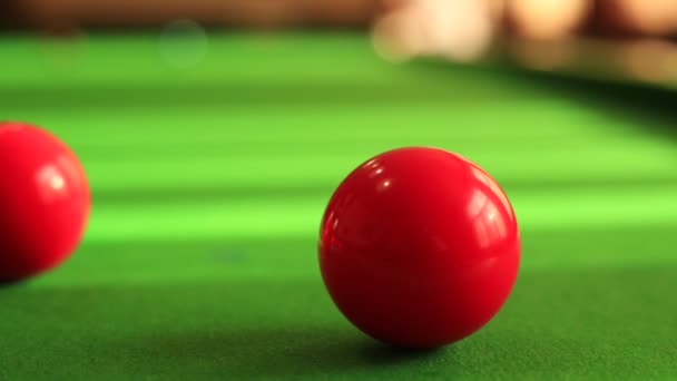 Snooker Fotoğrafları Oyun Parçası Görünümü Kapat — Stok video