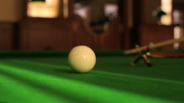 Snooker Shots Game Fragment Closu View — Stock Video