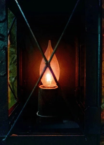 Candle Shaped Bulb Light Glowing — Stock Photo, Image