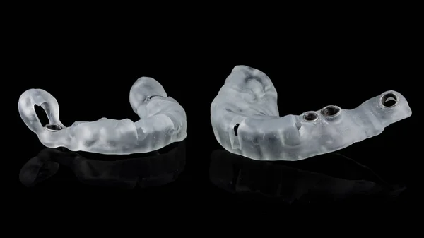 Due Modelli Chirurgici Alta Qualità Materiale Polimerico Impianto Denti Masticare — Foto Stock