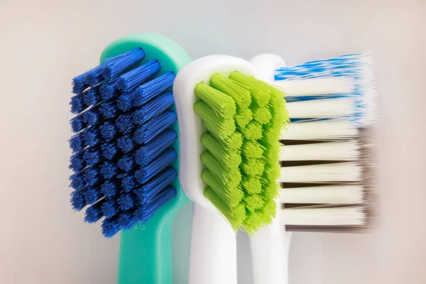 Beautiful Photo Toothbrushes White Background — Stock Photo, Image