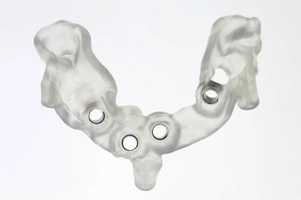 Modello Semplice Dentale Sfondo Bianco Con Luce — Foto Stock