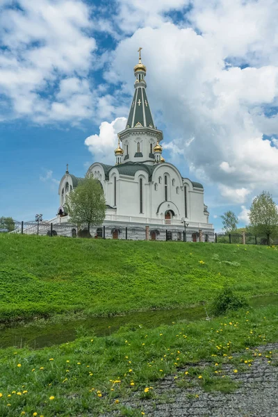 Kaliningrad Russia Maggio 2021 Veduta Dal Basso Sulla Chiesa Del — Foto Stock