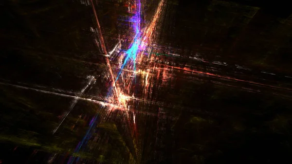 Cyberpunk Gebouw Van Toekomst Science Fiction Neon Licht Wolkenkrabbers Abstracte — Stockfoto