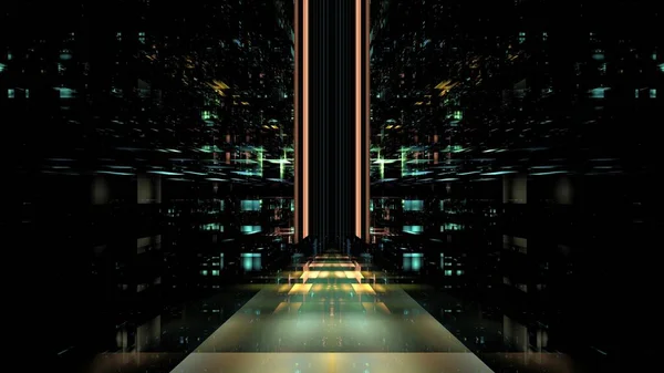 Futuristisch Concept Lege Showscene Abstracte Geometrische Gloed Neon Achtergrond Technologie — Stockfoto