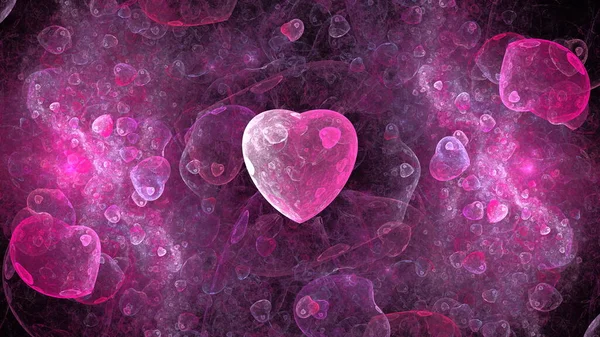 Rosa Herz Valentinstag Symbol Der Liebe Muttertag Herz Romantischen Hintergrund — Stockfoto