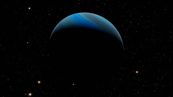 Φανταστικός Πλανήτης Στο Διάστημα Φανταστικός Πλανήτης Διαστημικού Τοπίου Στο Φόντο — Φωτογραφία Αρχείου