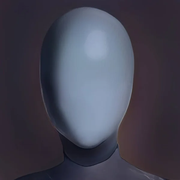 Чоловік Обличчя Самотній Чоловік Манекен Анонімний Портрет Людини Абстрактна Ідентичність — стокове фото