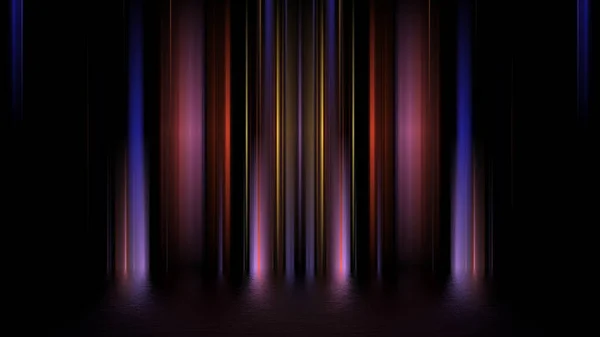 Gelecekçi Gösteri Konsepti Boş Gösteri Sahnesi Soyut Geometrik Parıltılı Neon — Stok fotoğraf