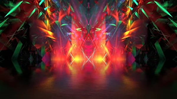 Kolor Futurystyczny Tło Sceny Showcase Nowoczesne Ciemne Neony Fantastyczne Tło — Zdjęcie stockowe