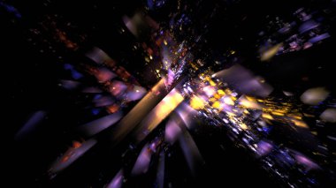 Soyut veri merkezi sunucusu, iş teknolojisi Polygonal geometrik alanı bulanıklaştırdı, Hi tech digital interior 3D oluşturucu