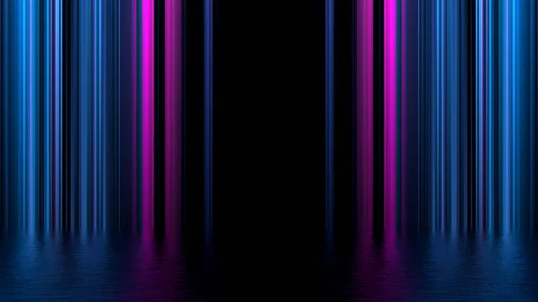 Futuristische Showcase Concept Lege Showscene Abstracte Geometrische Gloed Neon Achtergrond — Stockfoto