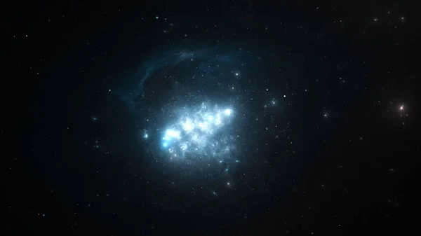 Galáxia Estrelas Planetas Aglomerados Estelares Nuvens Gás Coloridas Espaço Abstrato — Fotografia de Stock