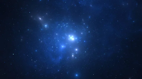 Панорама Космическая Сцена Планетами Звездами Галактиками Шаблон Баннера Много Туманностей — стоковое фото